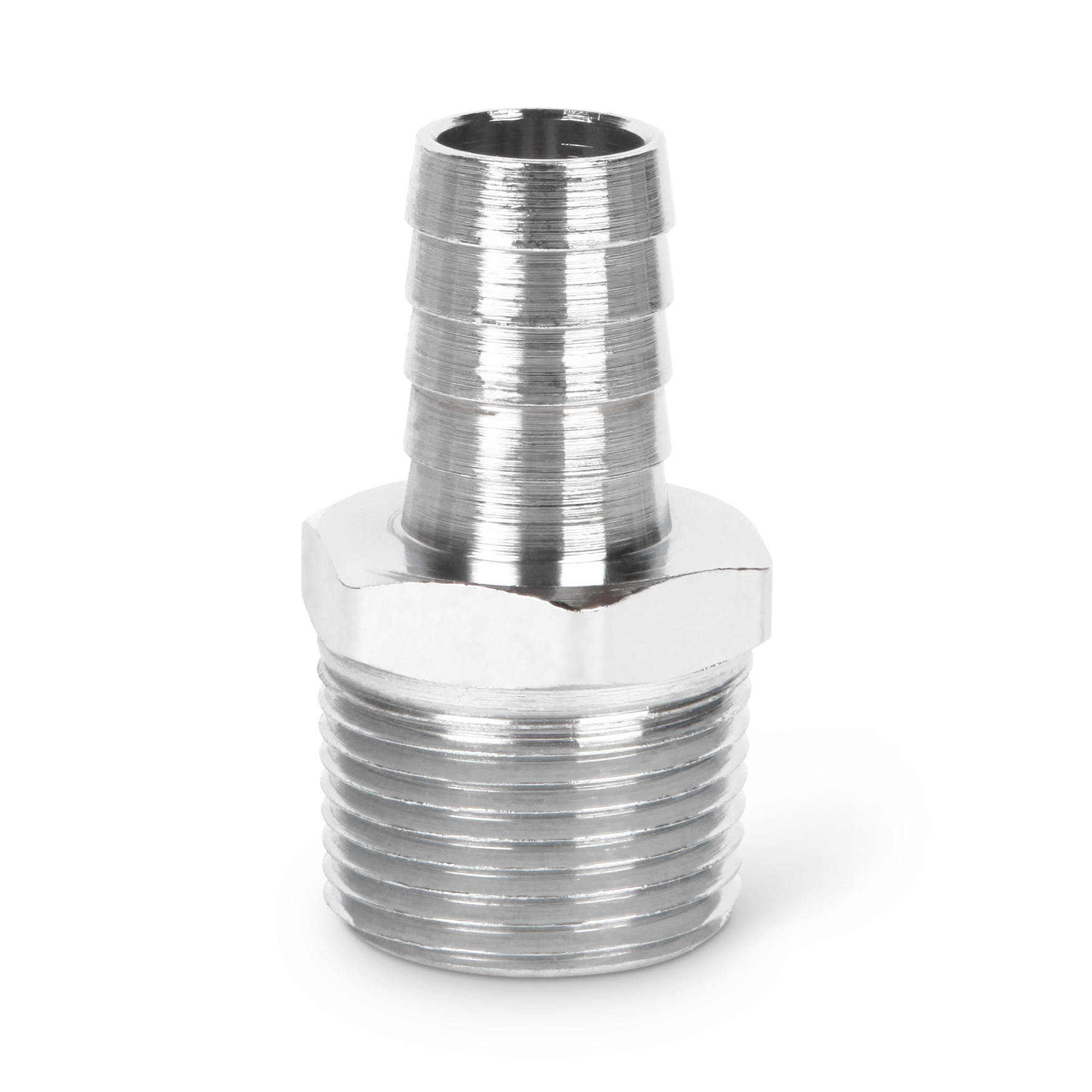 Chrome Brass Fitting 3/4" NPT 5/8" Hose