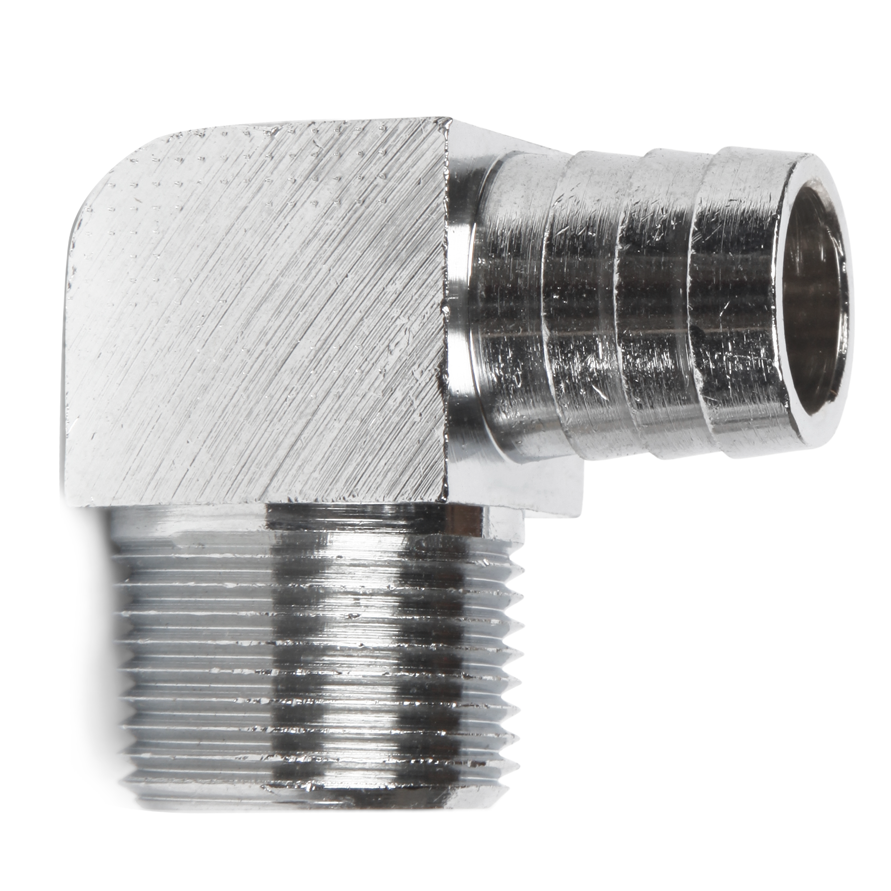 Chrome Brass Fitting 90 Degree 3/4" NPT 3/4" Hose