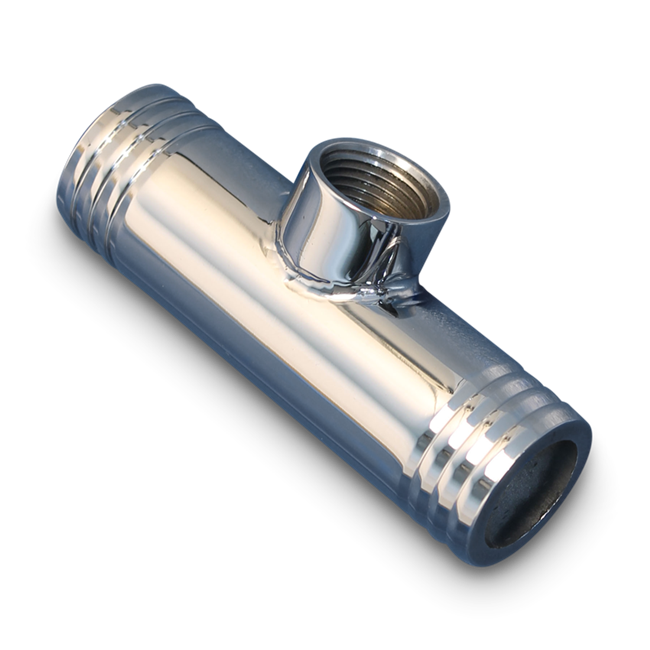 Stainless Steel Tee Fitting 1 1/4" Hose with 1/2" NPT Bung