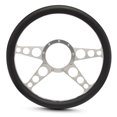 Steering Wheel 4 Spoke Racer Billet Aluminum