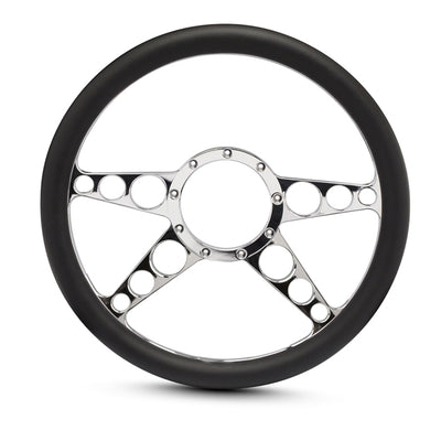 Steering Wheel 4 Spoke Racer Billet Aluminum