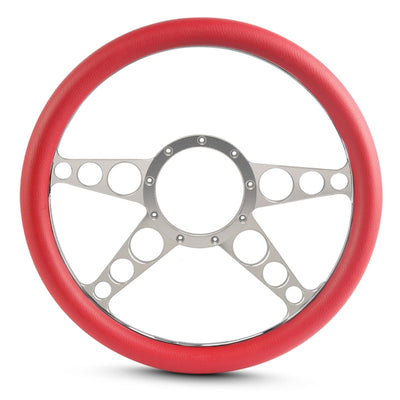 Steering Wheel 4 Spoke Racer Billet Aluminum