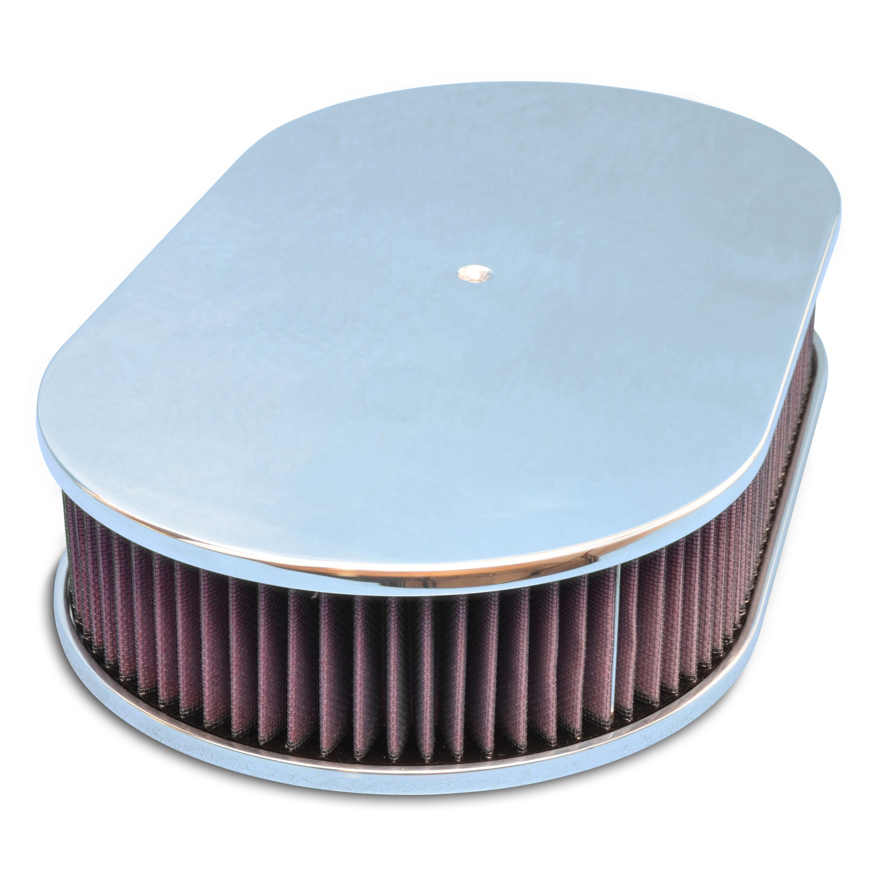 Billet Aluminum Oval Air Cleaner Smooth Standard Carb