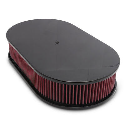 Billet Aluminum Oval Air Cleaner Smooth Dominator Carb