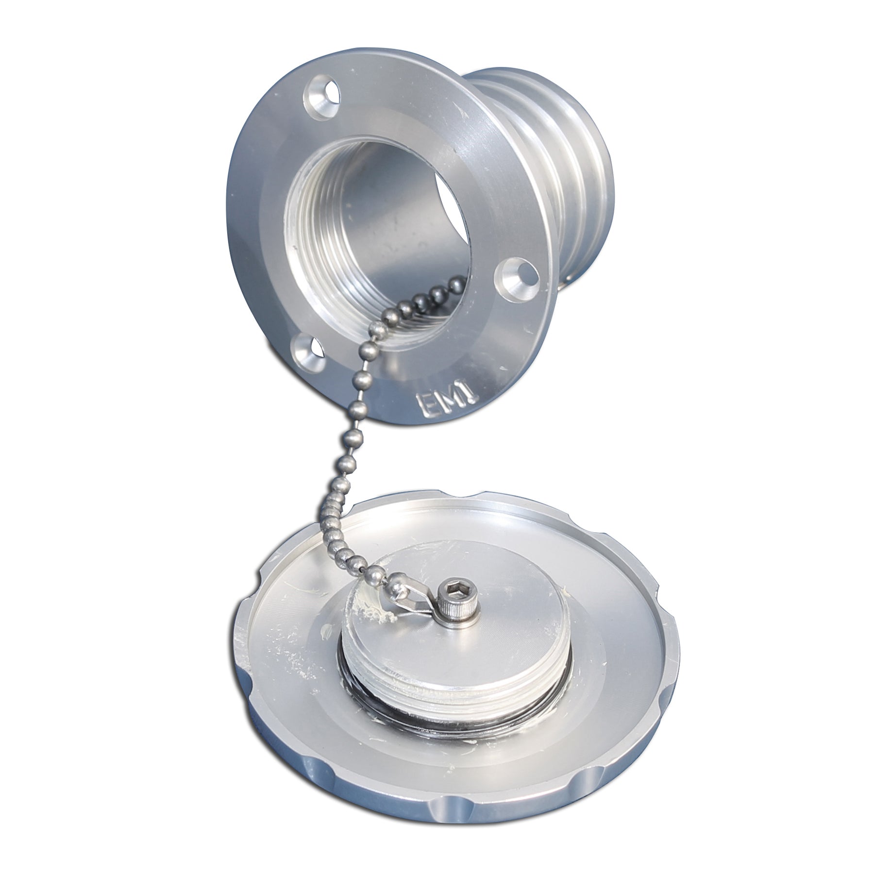 Billet Aluminum Flush Mount Deck Gas Fill - Non Vented 1 - 1/2" Hose