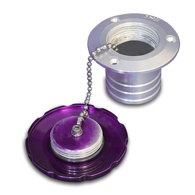 Billet Aluminum Flush Mount Deck Gas Fill - Vented 2" Hose