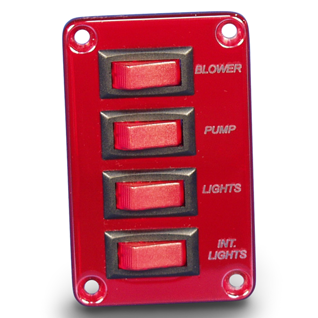 Switch Panel - Four Single Pole Switches