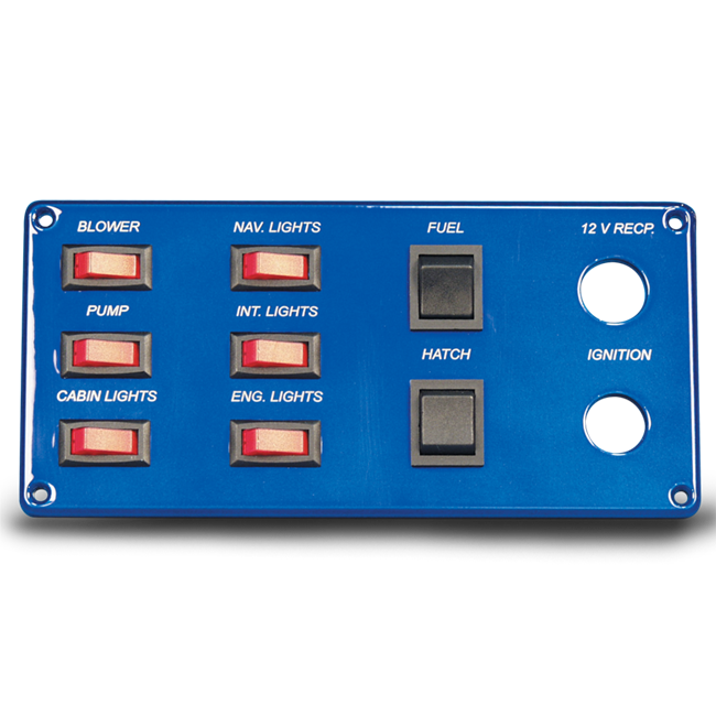 Switch Panel - Six Single Pole, Two Double Pole Switches