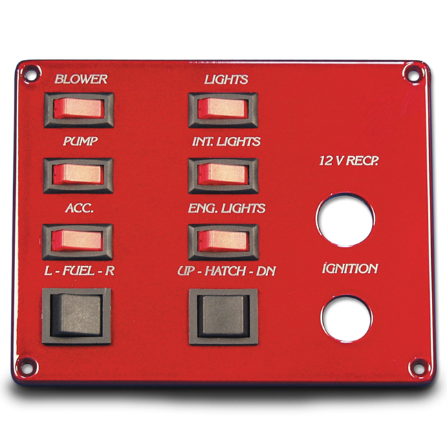 Switch Panel - Six Single Pole, Two Double Pole Switches