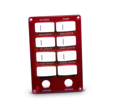 Switch Panel - Eight Carling Switches with Two Ignition Switches