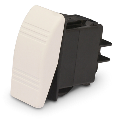 Carling Rocker Switch Double Pole, Double Throw Momentary On-Off-On White