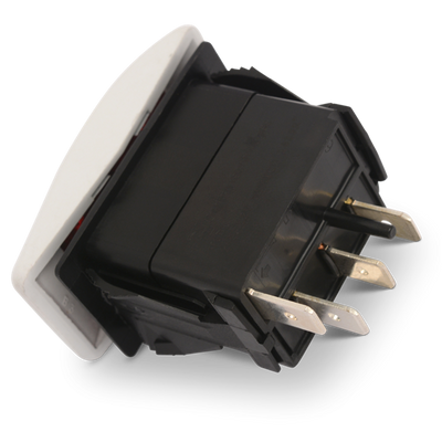 Carling Rocker Switch Double Pole, Double Throw Momentary On-Off-On White