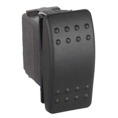 Carling Rocker Switch Single Pole, Double Throw Momentary On-Off Black
