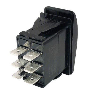 Carling Rocker Switch Single Pole, Double Throw Momentary On-Off Black