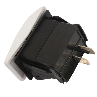 Carling Rocker Switch Single Pole, Double Throw Momentary On-Off White