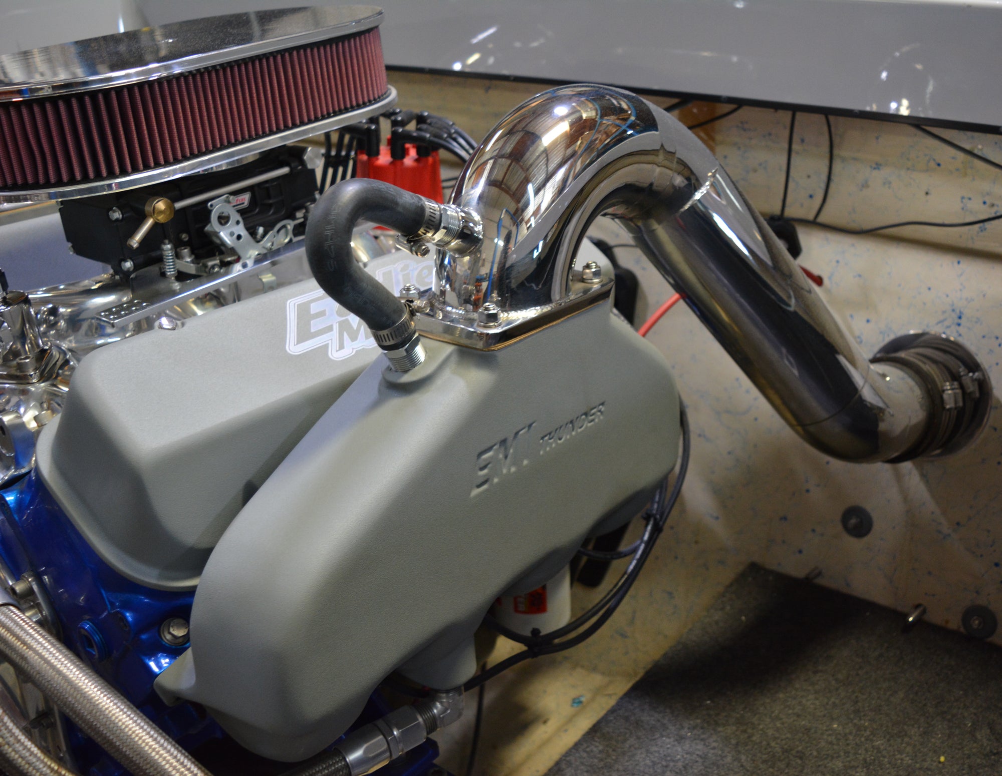 EMI Thunder Exhaust System - BB Chevy with High Perf SS Risers